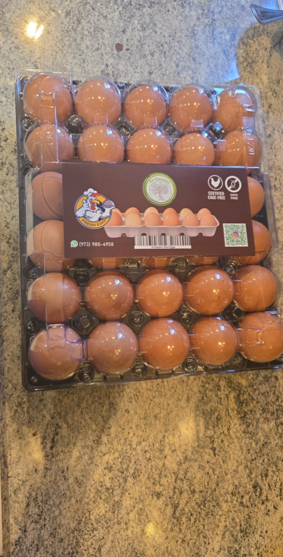 Brown organic eggs